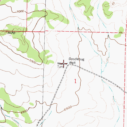 Topographic Map of Doodlebug Well, NM