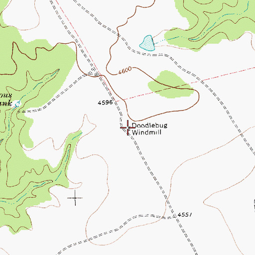 Topographic Map of Doodlebug Windmill, NM