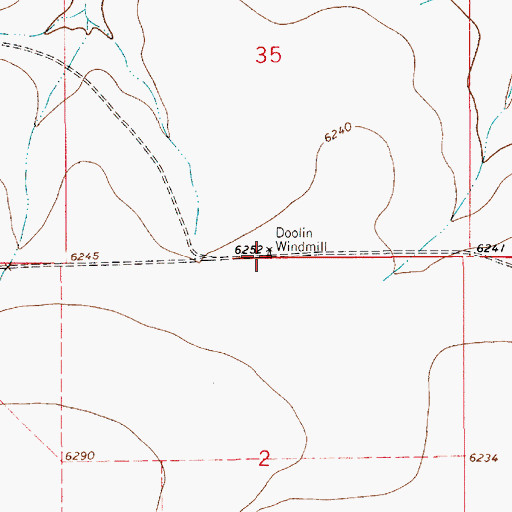 Topographic Map of Doolin Windmill, NM