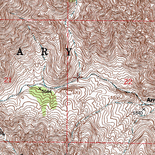 Topographic Map of Dorsey Canyon, NM