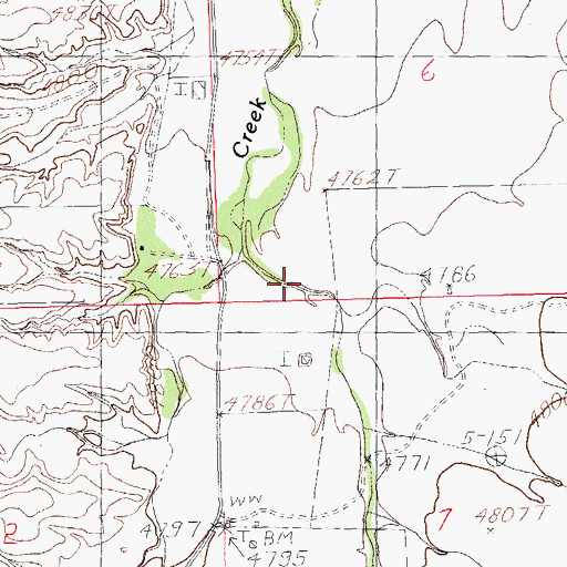 Topographic Map of Double Adobe Creek, NM