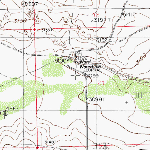 Topographic Map of Double Mills, NM