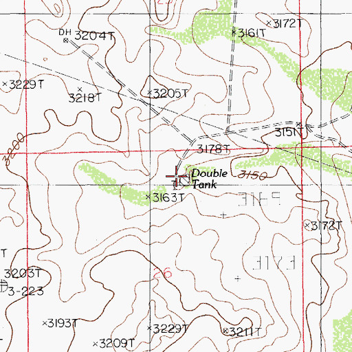 Topographic Map of Double Tank, NM