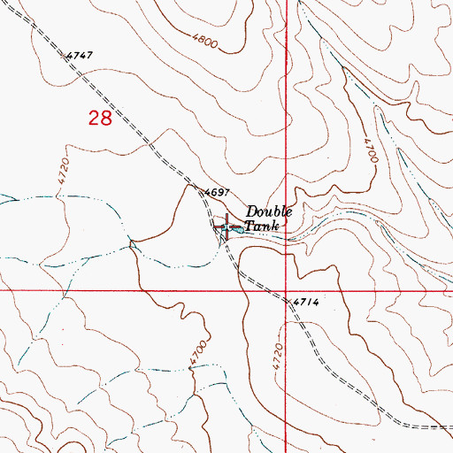 Topographic Map of Double Tank, NM