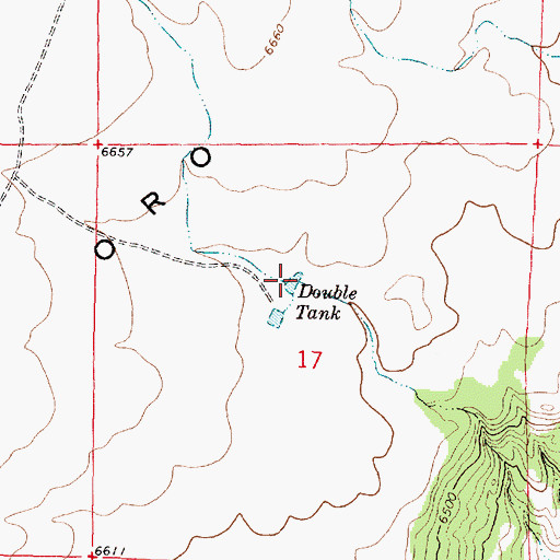Topographic Map of Double Tank, NM