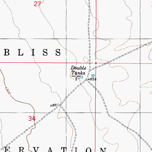 Topographic Map of Double Tanks, NM