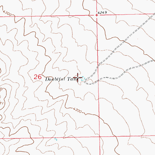 Topographic Map of Doubtful Tank, NM
