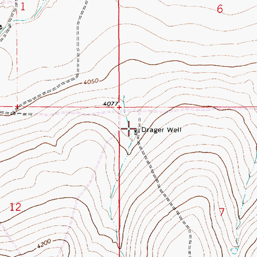 Topographic Map of Drager Well, NM
