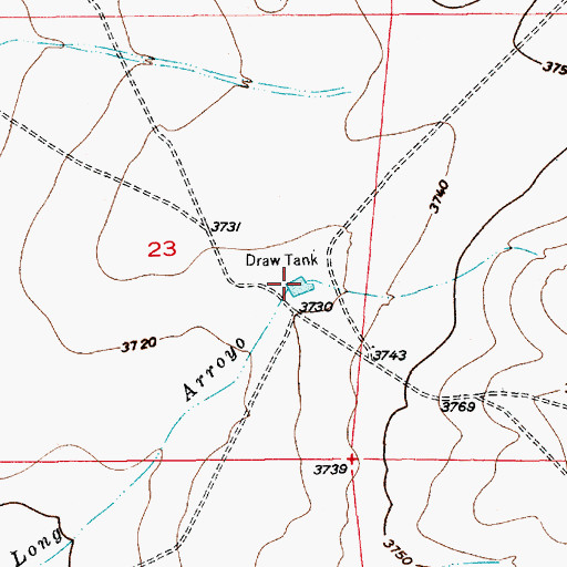 Topographic Map of Draw Tank, NM