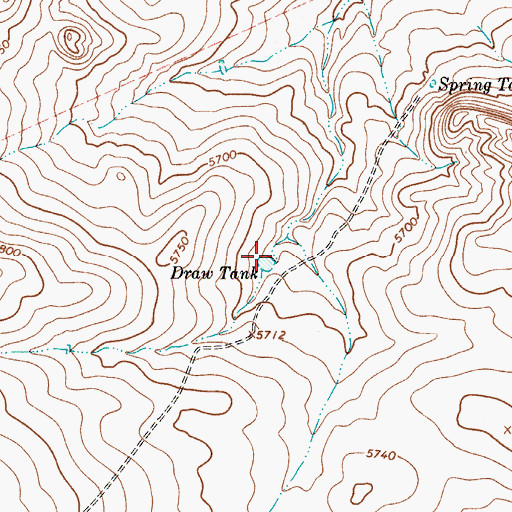 Topographic Map of Draw Tank, NM