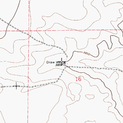Topographic Map of Draw Well, NM