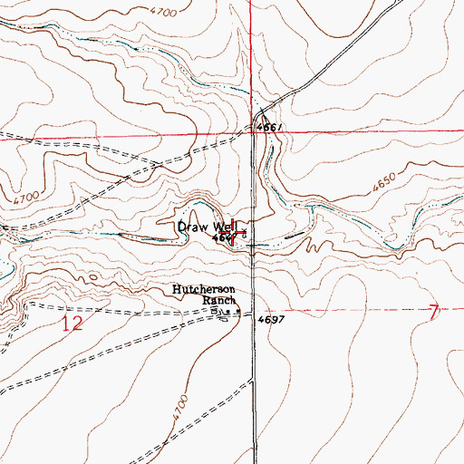 Topographic Map of Draw Well, NM