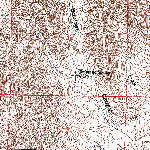 Topographic Map of Dripping Spring Tank, NM