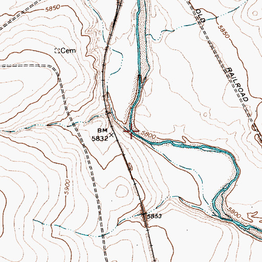 Topographic Map of Dry Arroyo, NM
