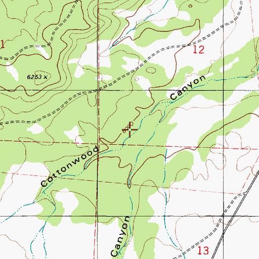 Topographic Map of Dry Canyon, NM
