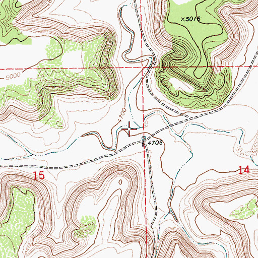 Topographic Map of Dry Canyon, NM