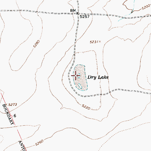 Topographic Map of Dry Lake, NM