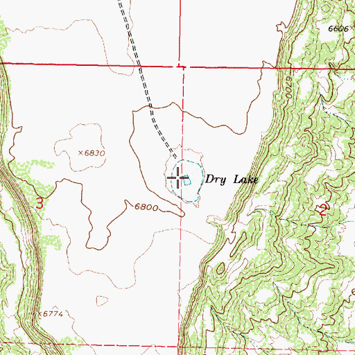 Topographic Map of Dry Lake, NM