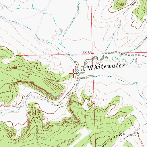 Topographic Map of Dubois Wash, NM
