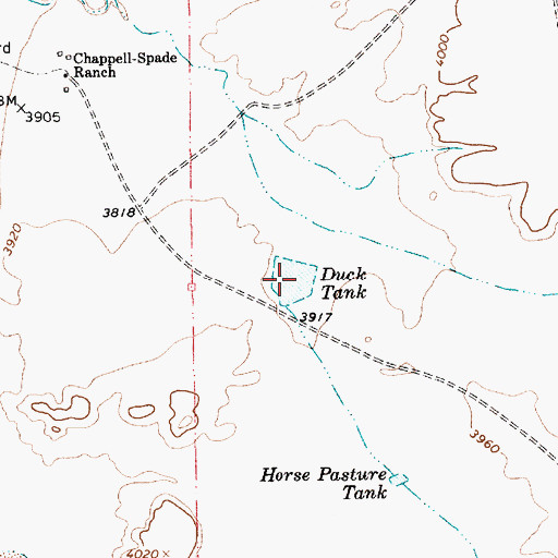 Topographic Map of Duck Tank, NM