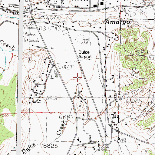 Topographic Map of Dulce Canyon, NM