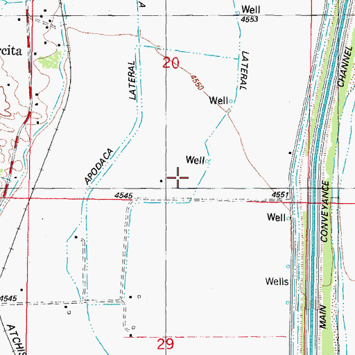 Topographic Map of Duncan Farms, NM