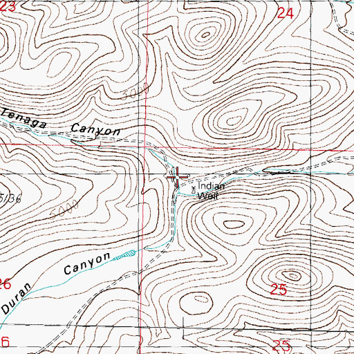 Topographic Map of Duran Canyon, NM