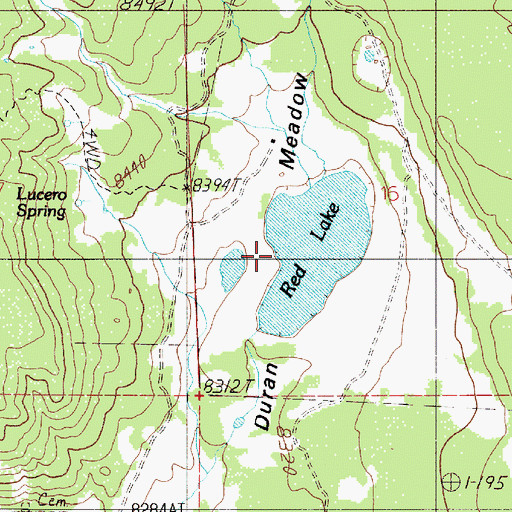 Topographic Map of Duran Meadow, NM