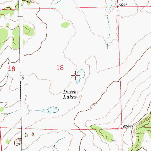 Topographic Map of Dutch Lakes, NM