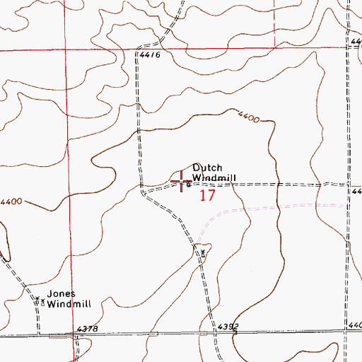Topographic Map of Dutch Windmill, NM