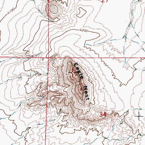Topographic Map of Eagle Nest, NM