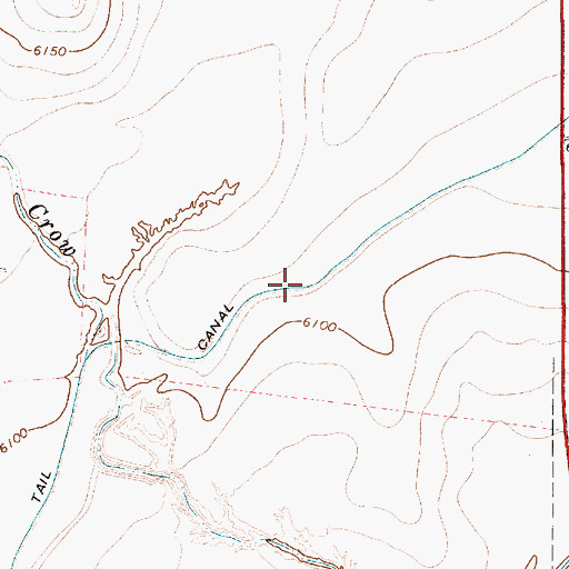 Topographic Map of Eagle Tail Canal, NM