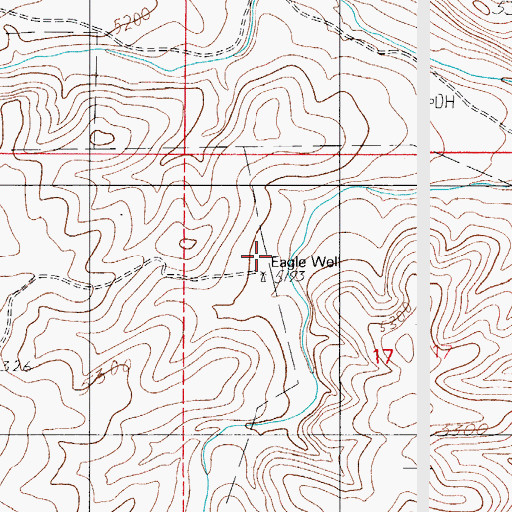 Topographic Map of Eagle Well, NM
