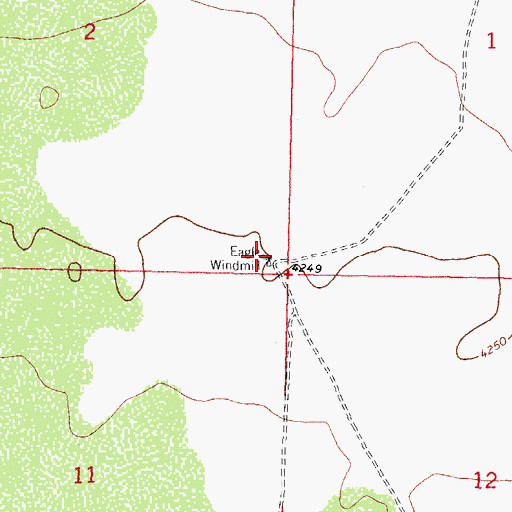 Topographic Map of Eagle Windmill, NM