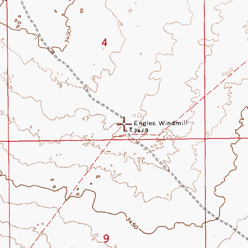 Topographic Map of Eagles Windmill, NM