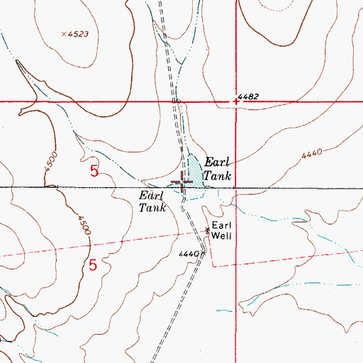 Topographic Map of Earl Tank, NM