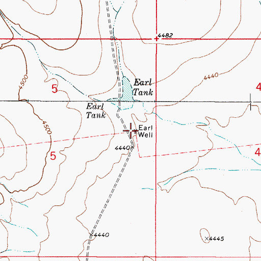 Topographic Map of Earl Well, NM