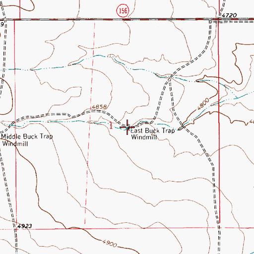 Topographic Map of East Buck Trap Windmill, NM