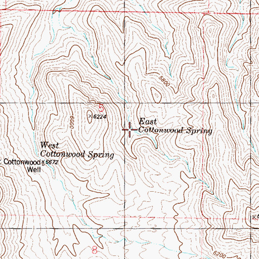 Topographic Map of East Cottonwood Spring, NM