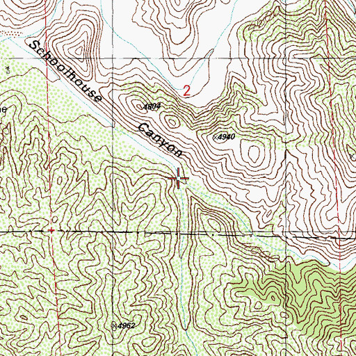 Topographic Map of East Fork Schoolhouse Canyon, NM