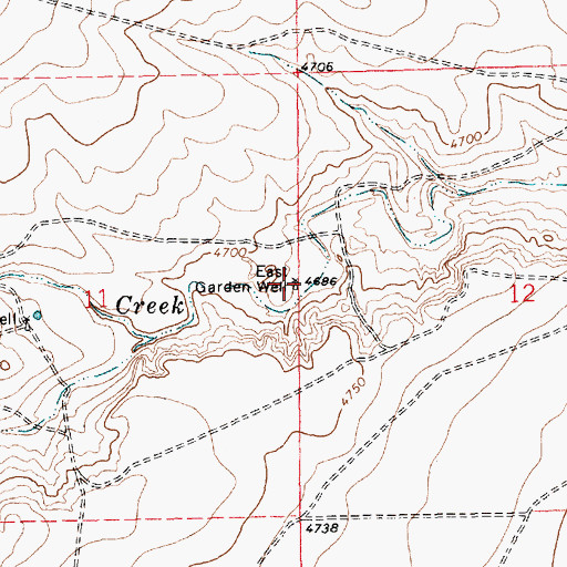 Topographic Map of East Garden Well, NM