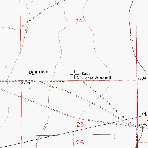 Topographic Map of East Horse Windmill, NM