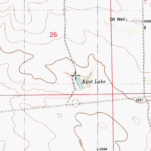 Topographic Map of East Lake, NM