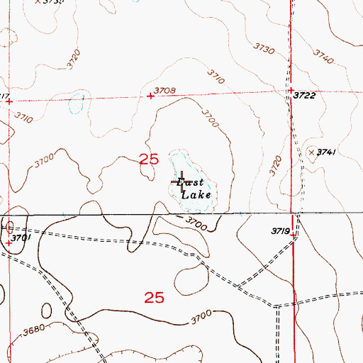 Topographic Map of East Lake, NM