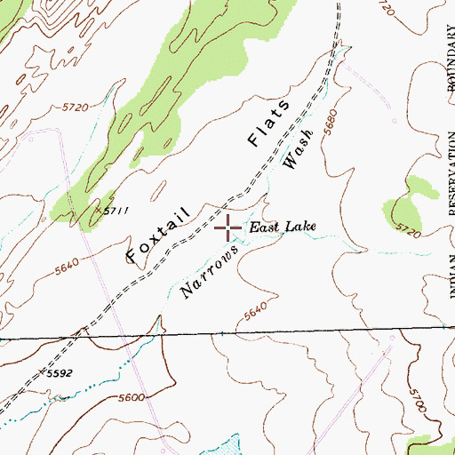 Topographic Map of East Lake, NM
