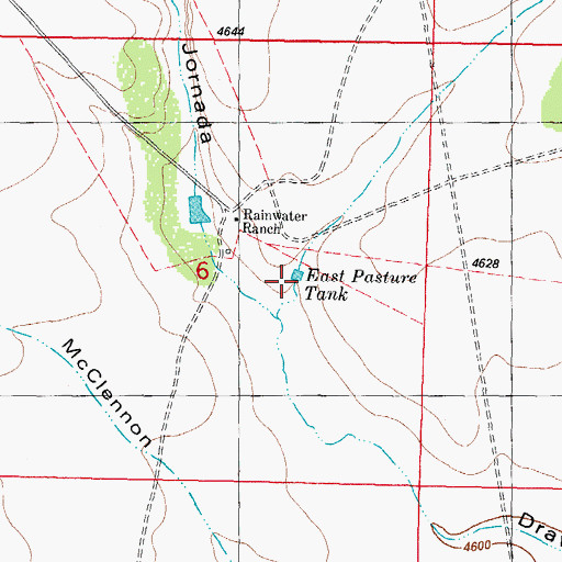 Topographic Map of East Pasture Tank, NM