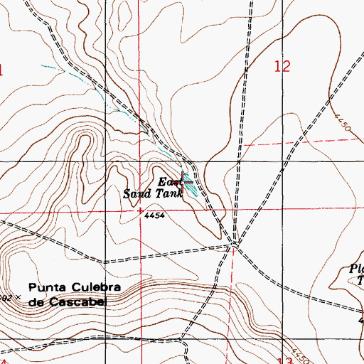 Topographic Map of East Sand Tank, NM