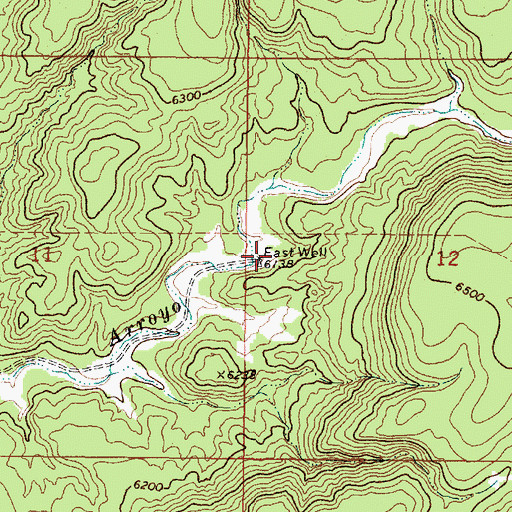 Topographic Map of East Well, NM