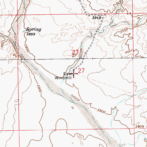Topographic Map of East Windmill, NM