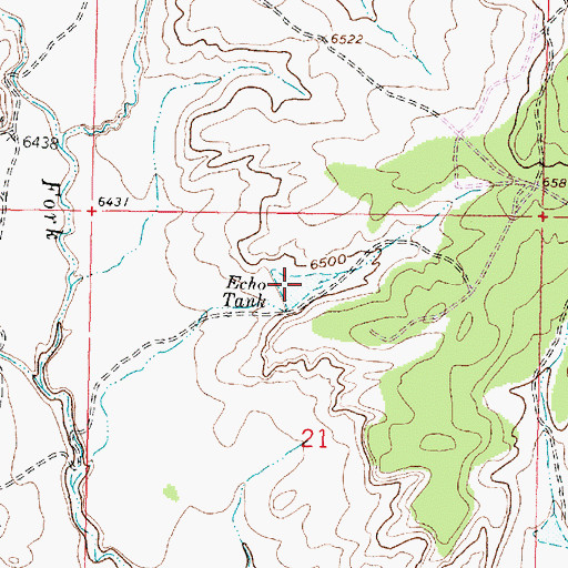 Topographic Map of Echo Tank, NM